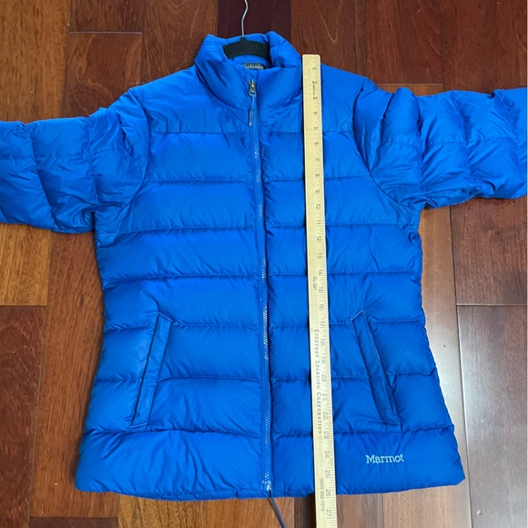 Marmot Down Puffer Jacket 700 Fill Blue Packable Quilted Women's Sz M B29 - Picture 13 of 14